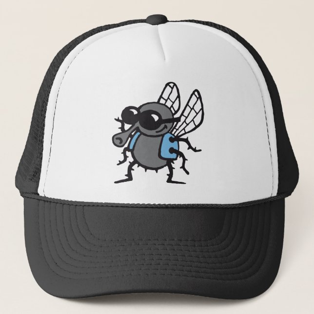 cool fly 3c white trucker hat (Front)