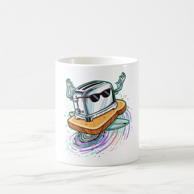 Cool Flying Toaster on Toast Coffee Mug (Center)