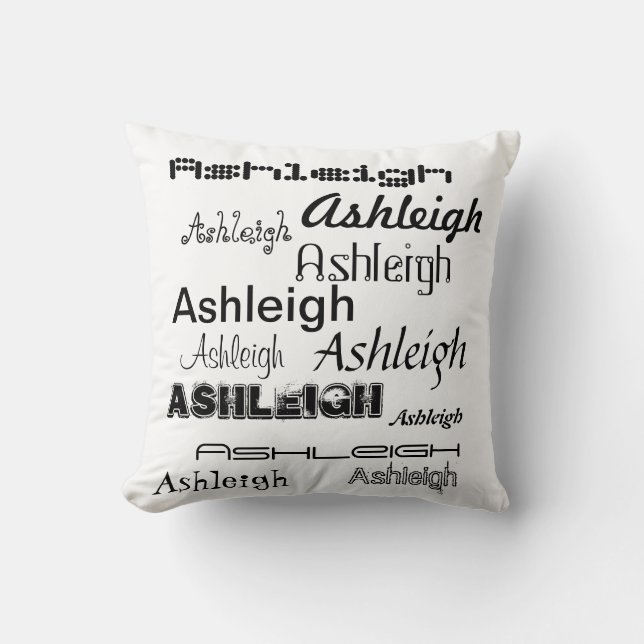 Cool Fonts Your Name Personalised Cushion (Front)
