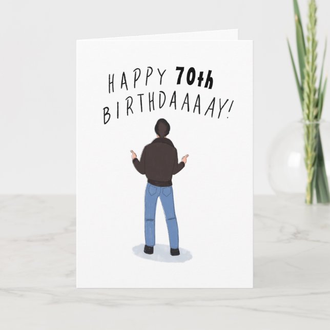 Cool Fonz Happy Days 70th Birthday Card (Front)