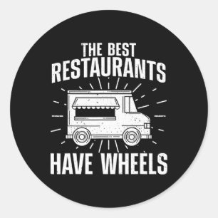 Cool Food Truck For Men Women Culinary Chef Pizza Classic Round Sticker