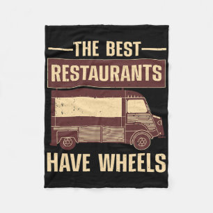 Cool Food Truck For Men Women Culinary Chef Pizza Fleece Blanket