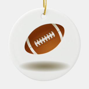 Cool Football Emblem Ceramic Tree Decoration