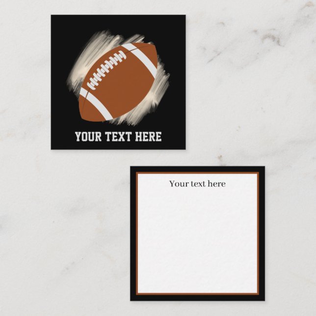 Cool Football sports add text Card (Front/Back)