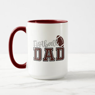 Cool football sports Dad word art Mug