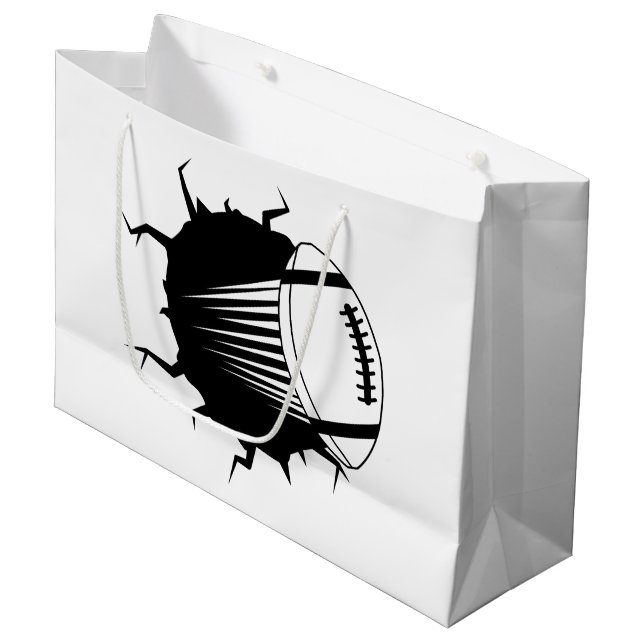 cool football sports lovers large gift bag (Front Angled)
