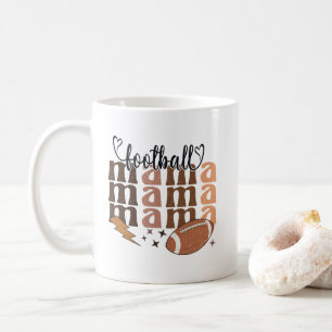 Cool football sports Mama word art Coffee Mug