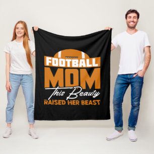 Cool Football sports Mum word art Fleece Blanket