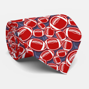 cool football sports pattern tie