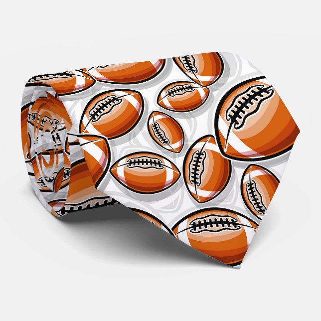 cool football sports pattern tie (Rolled)