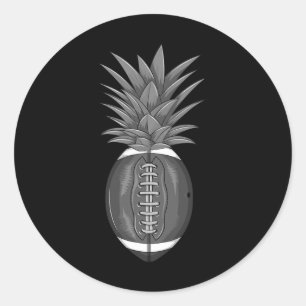 Cool Footbyll Pineapple Funny Kick Byll Fan Athlet Classic Round Sticker