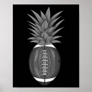 Cool Footbyll Pineapple Funny Kick Byll Fan Athlet Poster