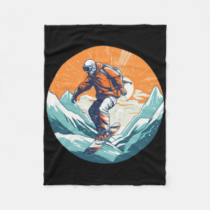 Cool For Snowboard And Ski Lover In The White Moun Fleece Blanket