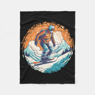 Cool For Snowboard And Ski Lover In The White Moun Fleece Blanket