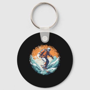 Cool For Snowboard And Ski Lover In The White Moun Key Ring