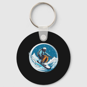 Cool For Snowboard And Ski Lover In The White Moun Key Ring