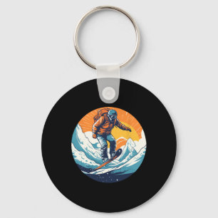 Cool For Snowboard And Ski Lover In The White Moun Key Ring