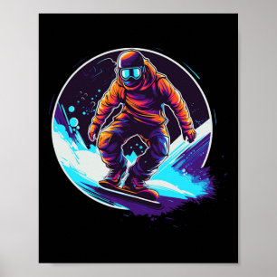 Cool For Snowboard And Ski Lover In The White Moun Poster