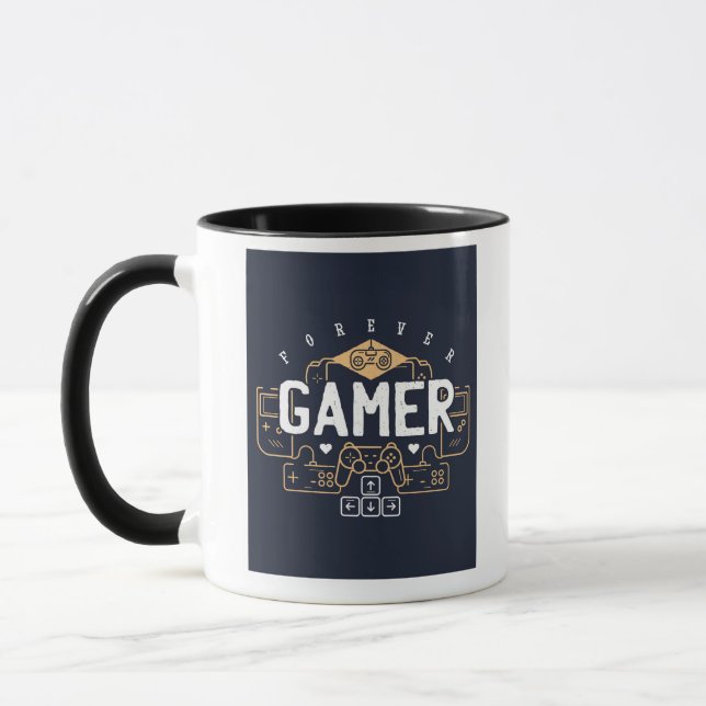 Cool Forever GAMER Gaming Gifts Teen Boy Girl Mug (Left)