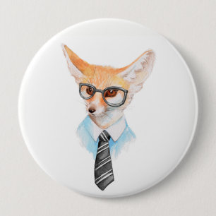 Cool fox 10 cm round badge