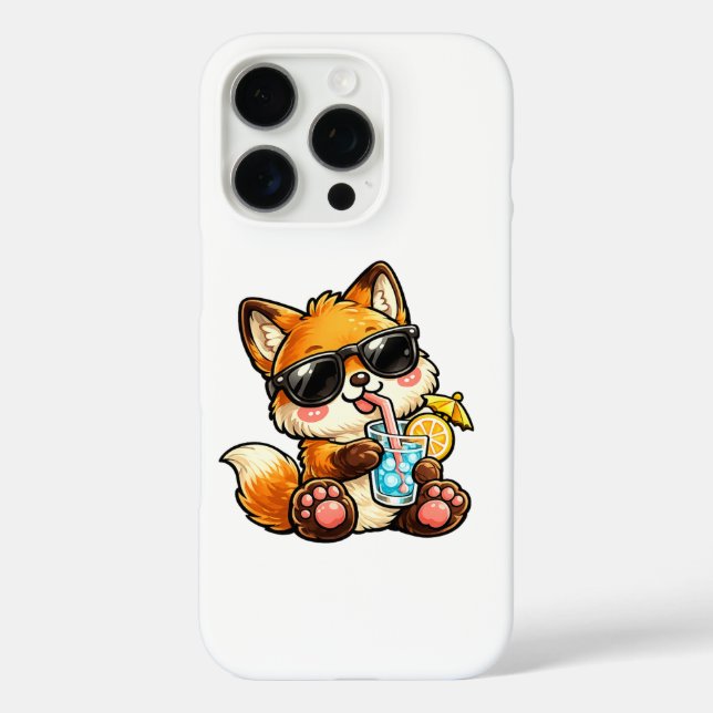 Cool Fox Drink Case-Mate iPhone Case (Back)