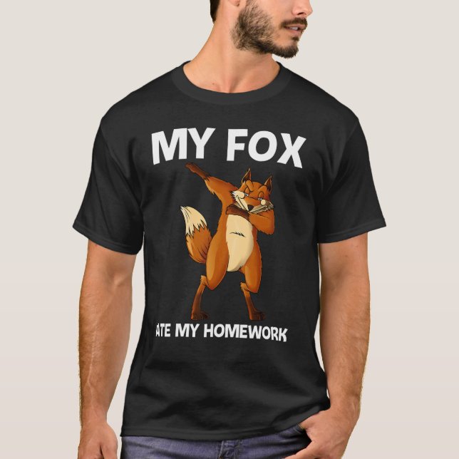 Cool Fox For Kids Boys Omnivorous Mammal Animal T-Shirt (Front)