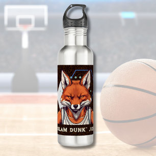 Cool Fox Gifts for Basketball Lovers Coach Fans 710 Ml Water Bottle
