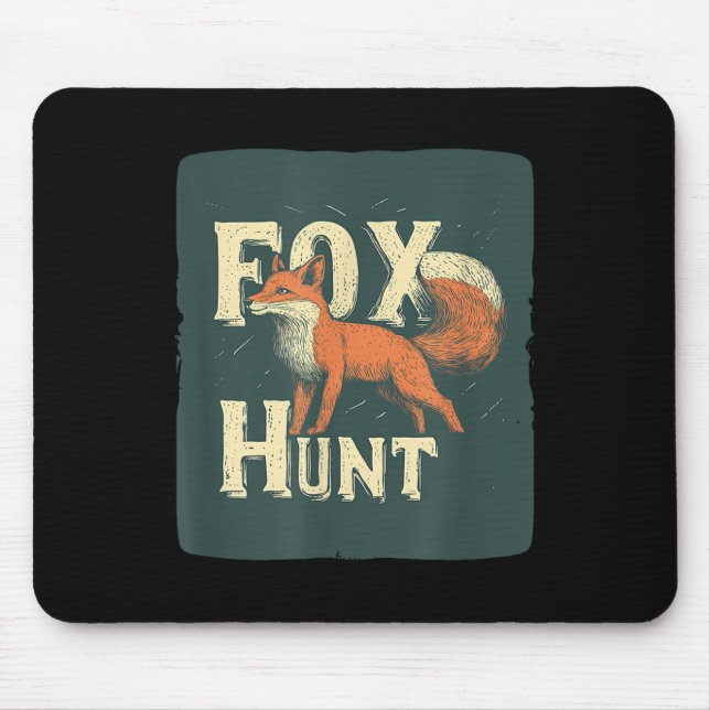 Cool Fox Hunting Costume For Adults And Kids  Mouse Pad (Front)