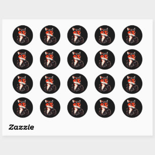 Cool Fox - Vintage Animal Classic Round Sticker