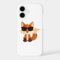 Cool Fox Wearing Sunglasses Cute Cartoon Animal