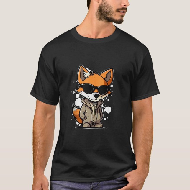 Cool Foxes Sunglasses Relaxing Forest Animals Tank (Front)