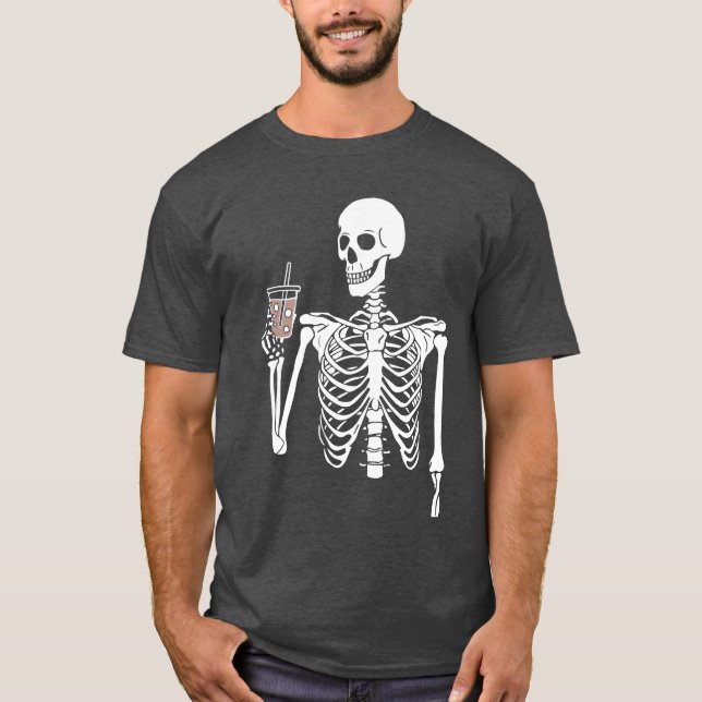 Cool frame holding party glasses on Hallowe funny T-Shirt (Front)