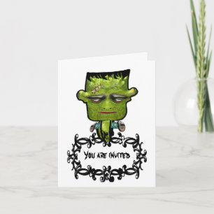 Cool Frank Fright Halloween Invitation