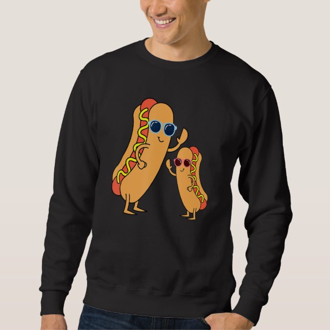 Cool Franks Sausages Weiner Fast Food Sunglasses H Sweatshirt (Front)