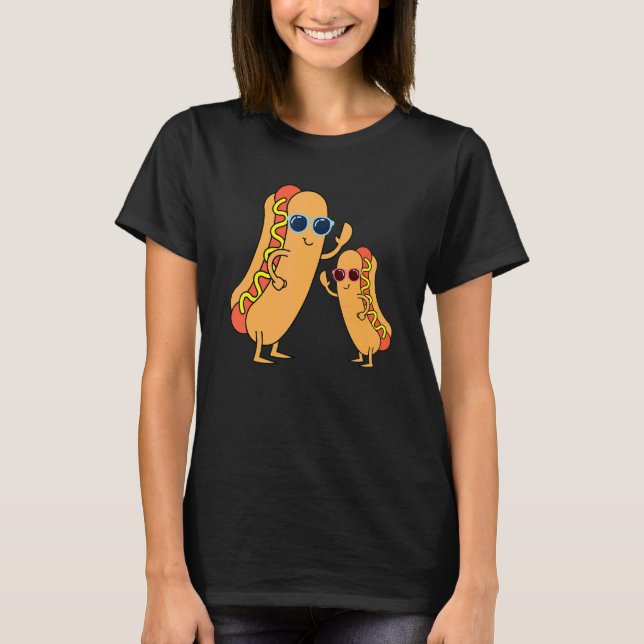 Cool Franks Sausages Weiner Fast Food Sunglasses H T-Shirt (Front)