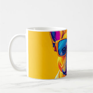 Cool French bulldog dog with sunglasses Coffee Mug