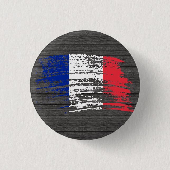 Cool French flag design 3 Cm Round Badge (Front)