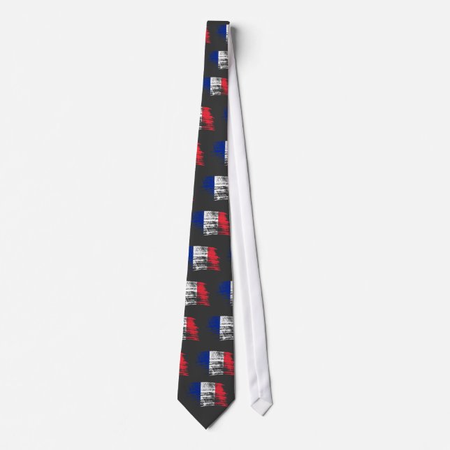 Cool French flag design Tie (Front)