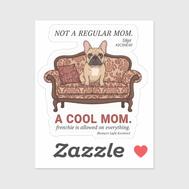 Cool Frenchie Mum Funny French Bulldog Dog Mum (Sheet)