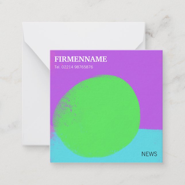 cool fresh modern  card (Front)