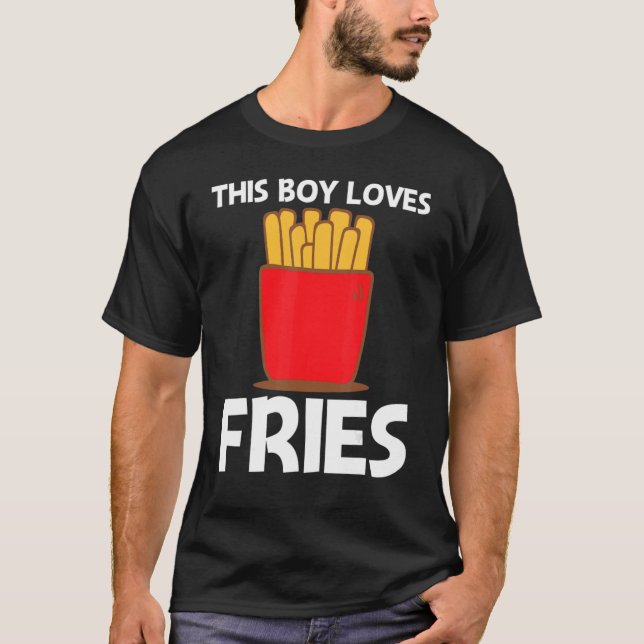 Cool Fries For Boys Kids Fast Food Dish Snack   T-Shirt (Front)