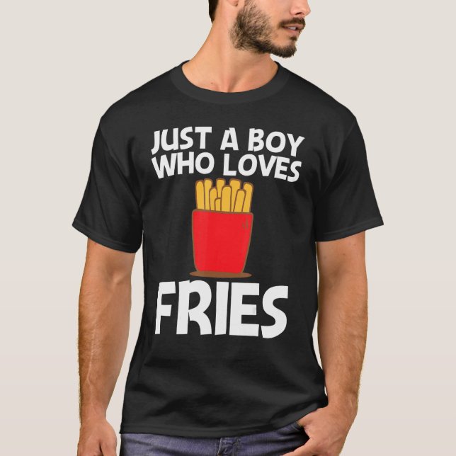 Cool Fries For Boys Kids Fast Food Dish Snack T-Shirt (Front)
