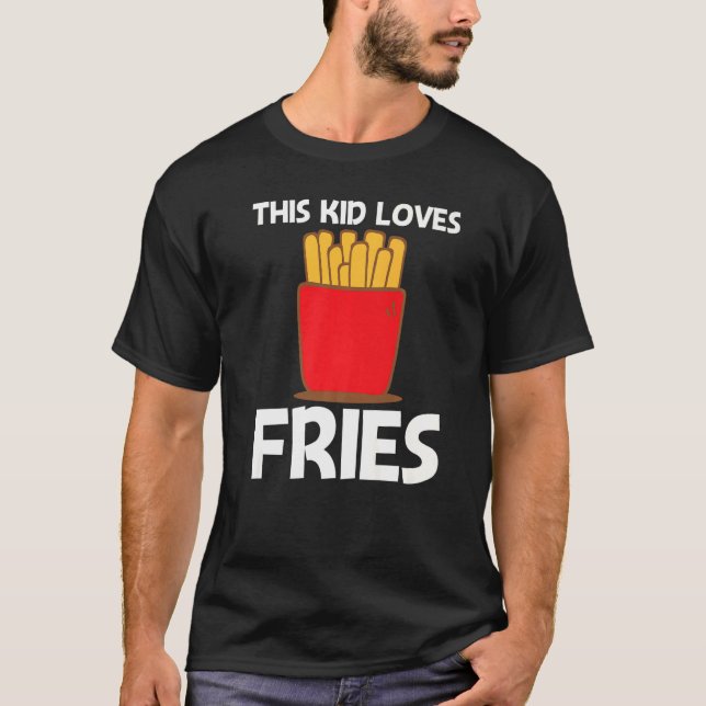 Cool Fries For Kids Boys Fast Food Dish Snack T-Shirt (Front)