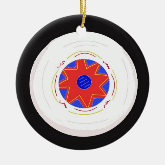 Cool Frisbee Ceramic Ornament (Front)