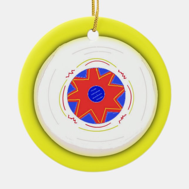 Cool Frisbee Ceramic Ornament (Front)