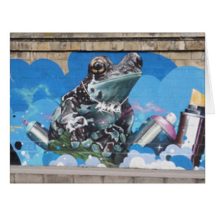 Cool Frog Between Spray Cans Graffiti