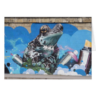Cool Frog Between Spray Cans Graffiti