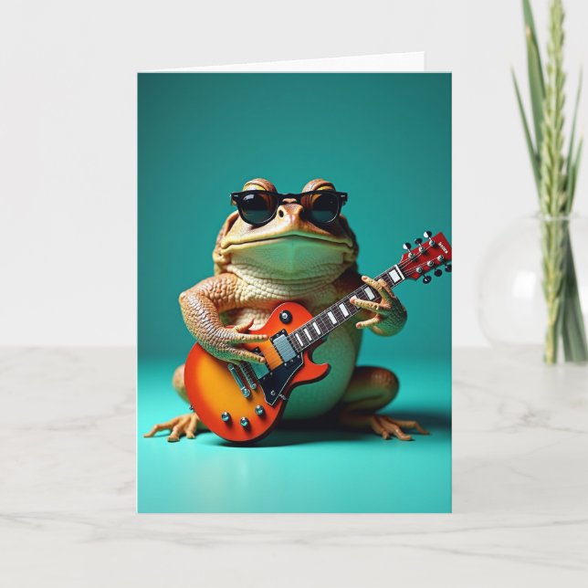 Cool Frog Birthday Card (Front)