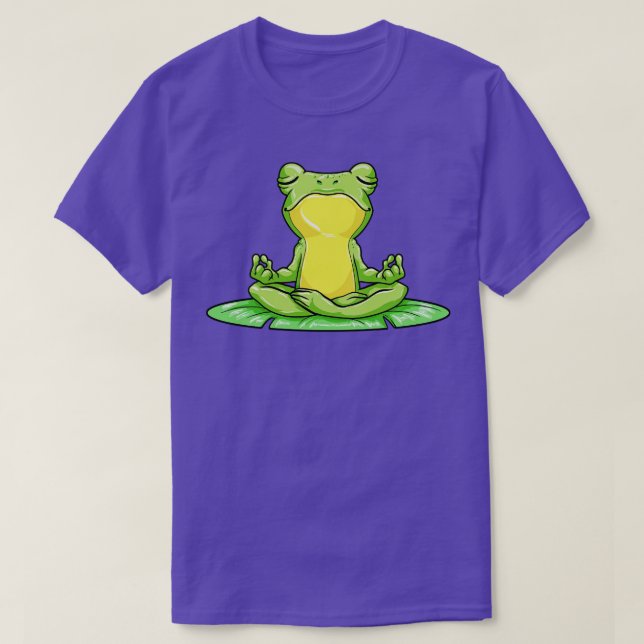 Cool frog is doing Yoga T-Shirt (Design Front)