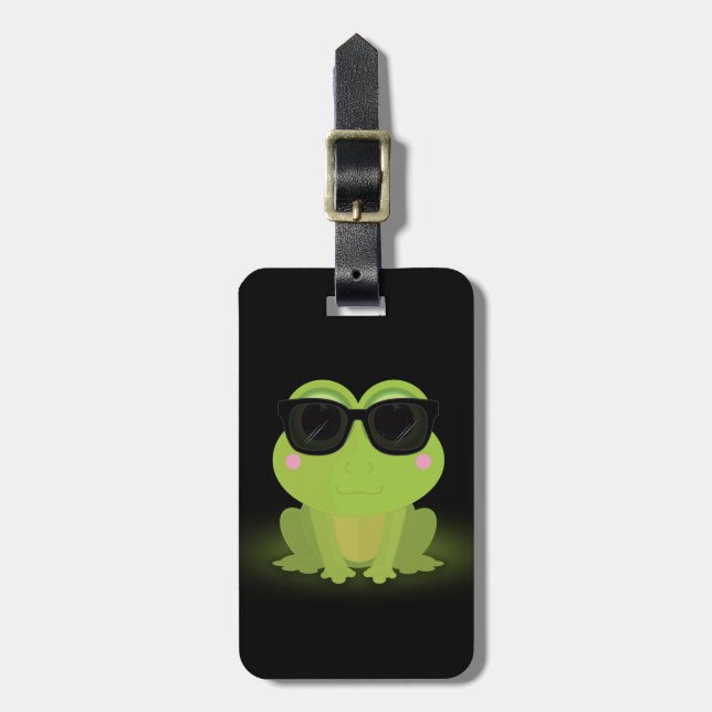 Cool Frog  Luggage Tag (Front Vertical)